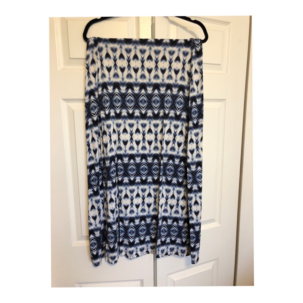 Blue Tie Dye Maxi Skirt